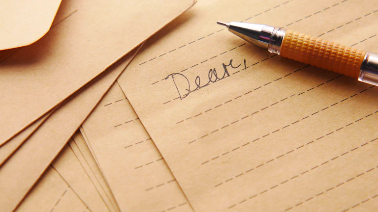 사업 서류와 펜