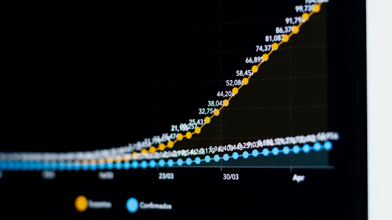 재정 관련 서류와 그래프