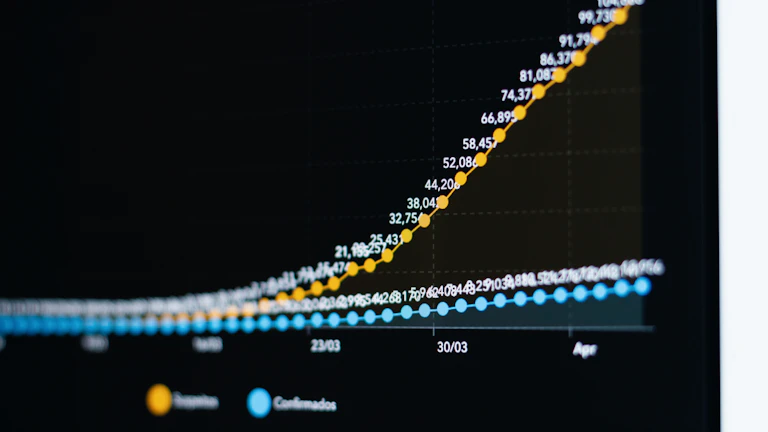 하락하는 판매량을 보여주는 그래프와 법률 문서