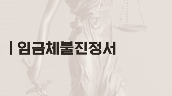 임금체불진정서