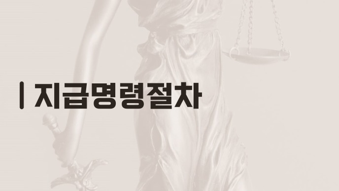 지급명령절차