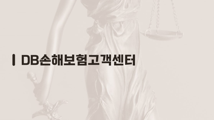 DB손해보험고객센터