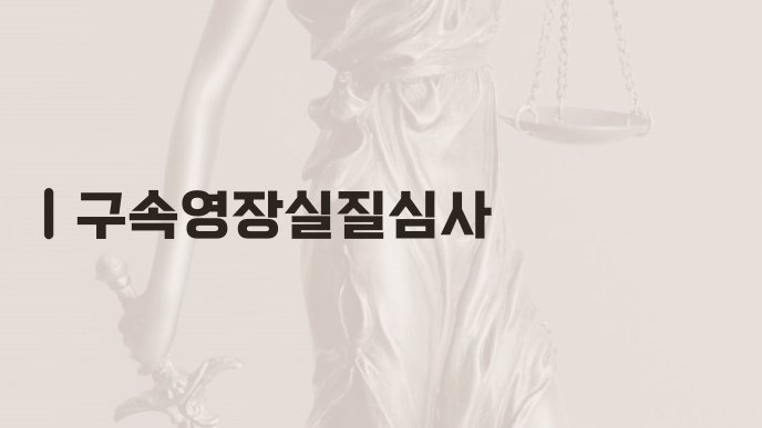 구속영장실질심사