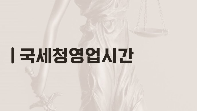 국세청영업시간