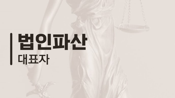 법인파산 대표자
