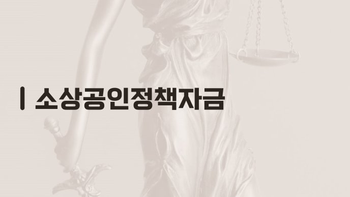 소상공인정책자금