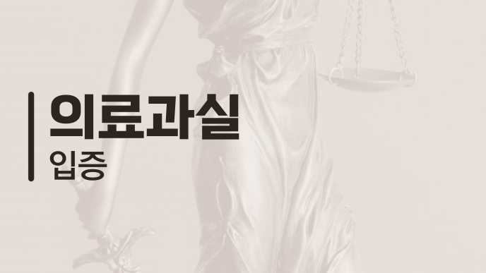 의료과실 입증