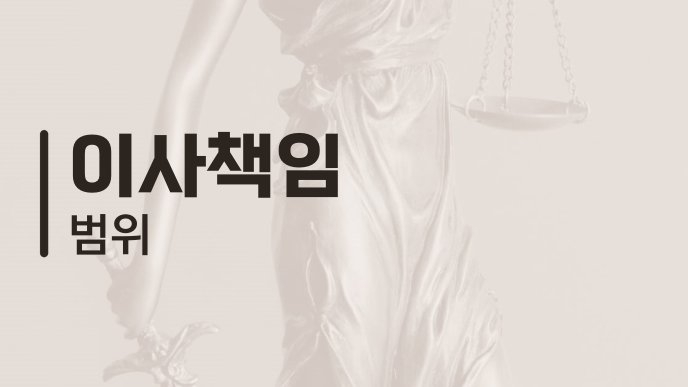 이사책임 범위