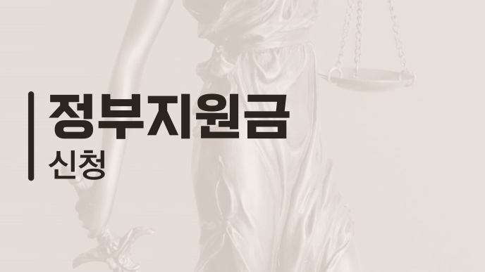 정부지원금 신청