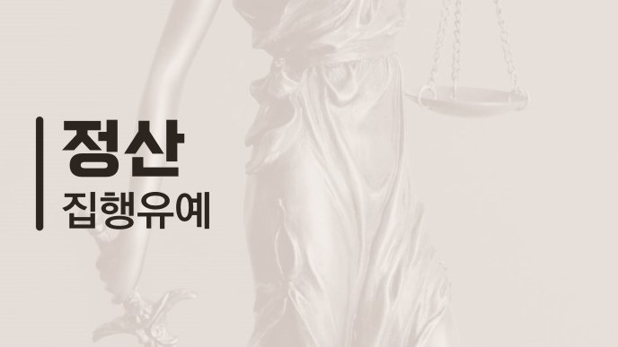 정산 집행유예