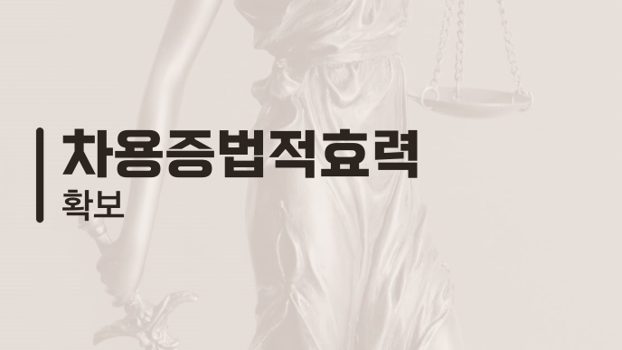 차용증법적효력 확보