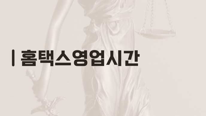 홈택스영업시간