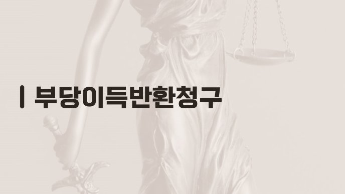 부당이득반환청구