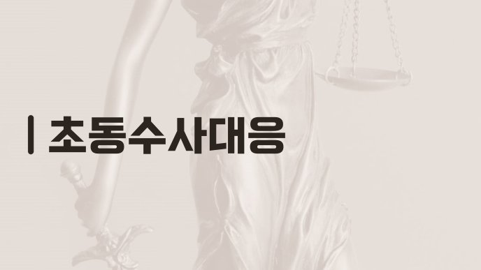 초동수사대응